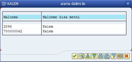 malzeme hızlı arama