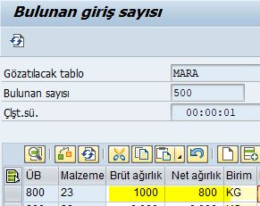 mara brüt ağırlık